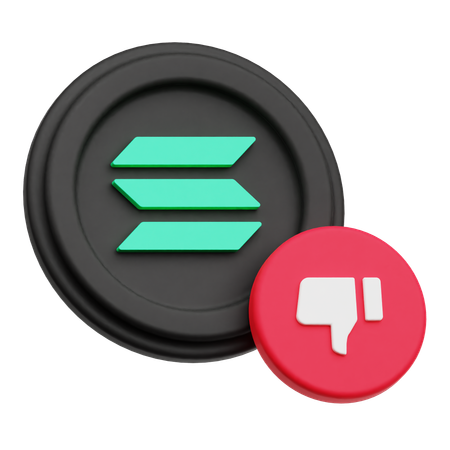 Solana Dislike  3D Icon