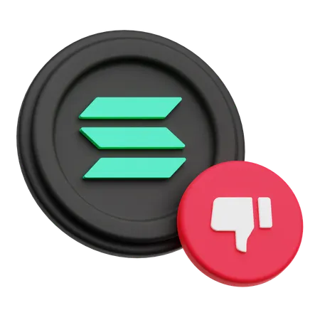 Solana Dislike  3D Icon