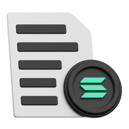 Solana-Dokument  3D Icon