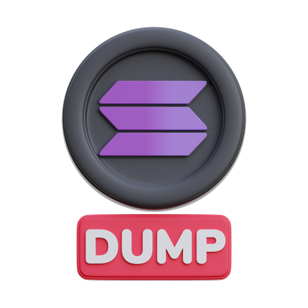 Solana Dump  3D Icon