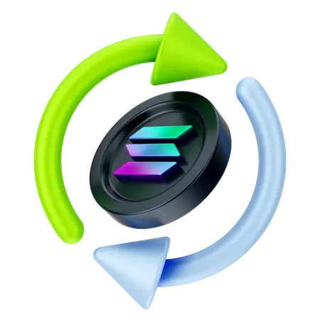 Solana Exchange  3D Icon