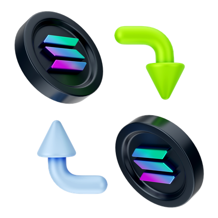 Solana Exchange  3D Icon