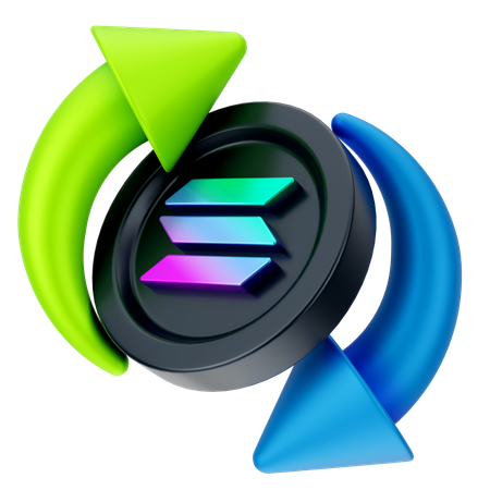 Solana Exchange  3D Icon