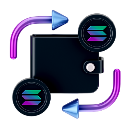 Solana Exchange  3D Icon