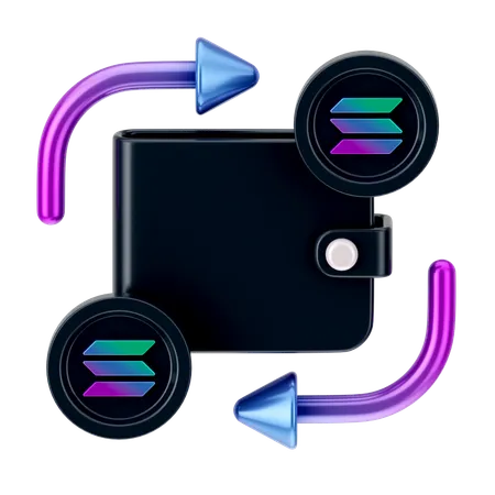 Solana Exchange  3D Icon