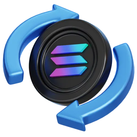 Solana Exchange  3D Icon