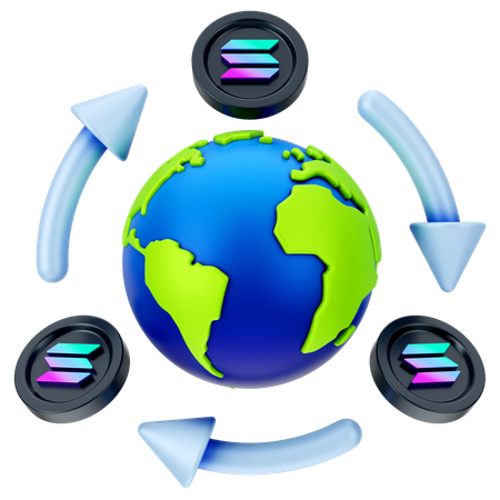Solana Exchange  3D Icon