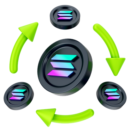 Solana Exchange  3D Icon