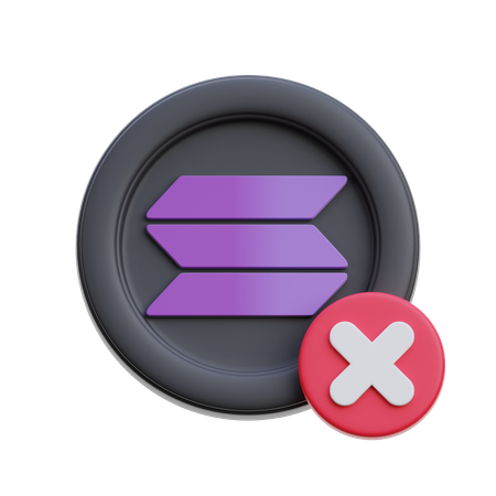 Solana Failed  3D Icon