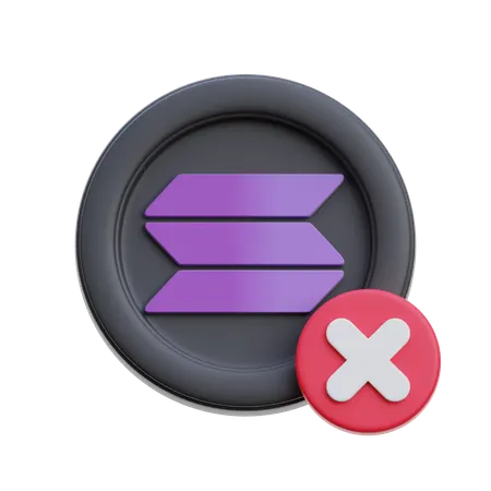 Solana Failed  3D Icon