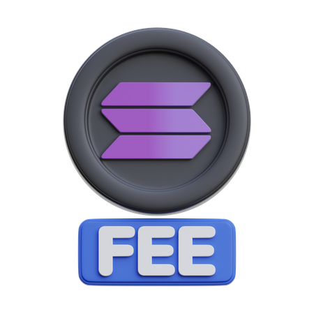 Solana Fee  3D Icon