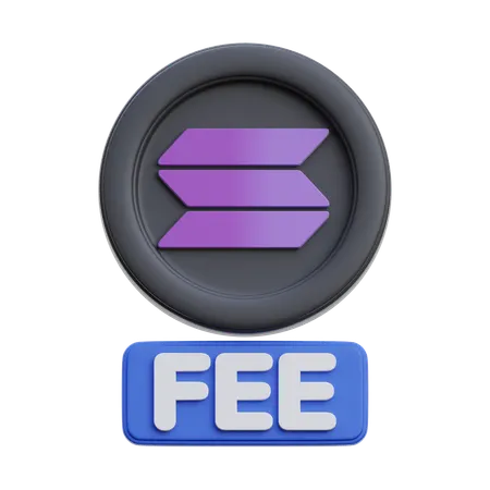 Solana Fee  3D Icon