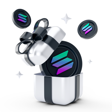 Solana Gift  3D Icon