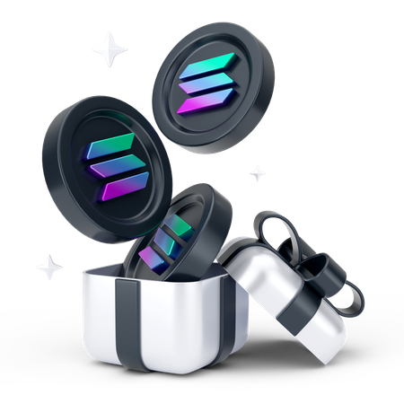 Solana Gift  3D Icon