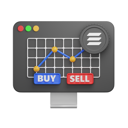Solana Graph  3D Icon
