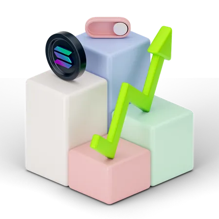 Solana Growth  3D Icon