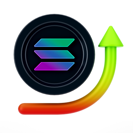 Solana Growth  3D Icon