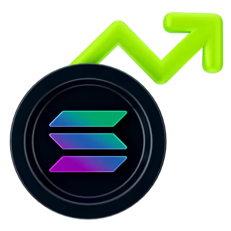 Solana Growth  3D Icon