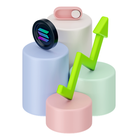 Solana Growth  3D Icon