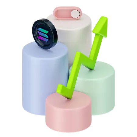 Solana Growth  3D Icon