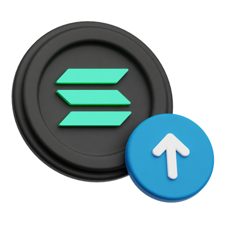 Solana Growth  3D Icon