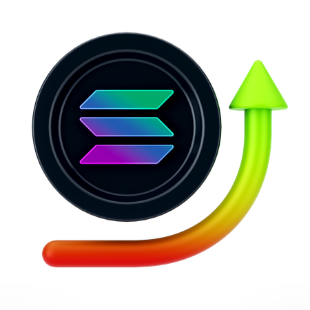 Solana Growth  3D Icon