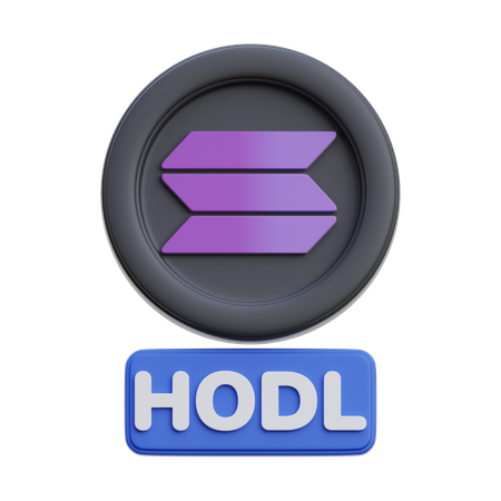 Solana Hodl  3D Icon
