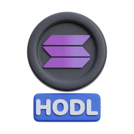 Solana Hodl  3D Icon