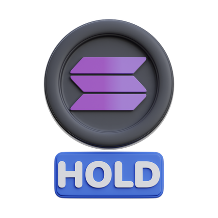 Solana Hold  3D Icon