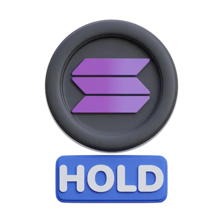 Solana Hold  3D Icon