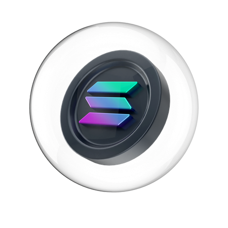 Solana Hologram  3D Icon