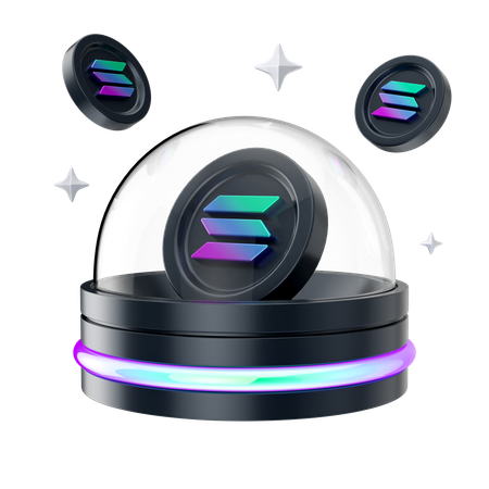 Solana Hologram  3D Icon
