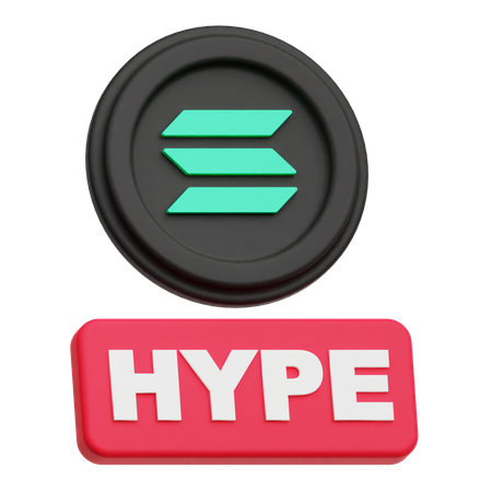 Solana Hype  3D Icon