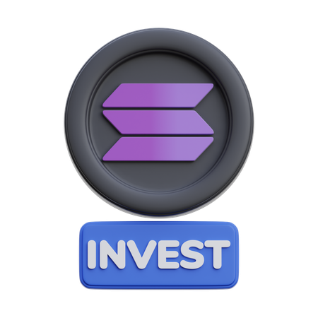 Solana Invest  3D Icon