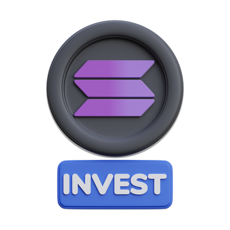 Solana Invest  3D Icon