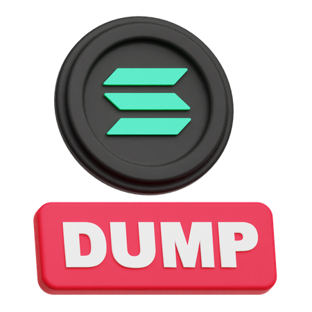 Solana Krypto-Coin-Dump  3D Icon