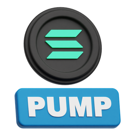 Solana Krypto-Coin-Pumpe  3D Icon