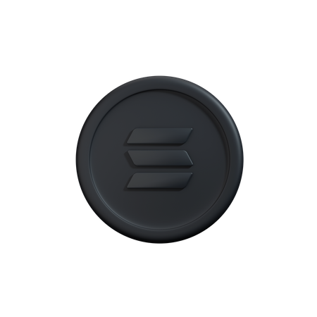 Solana-Kryptomünze Clay  3D Icon