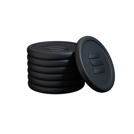 Solana Kryptomünzen Stapelton  3D Icon