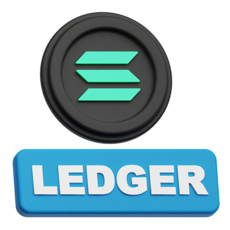 Solana  ledger  3D Icon
