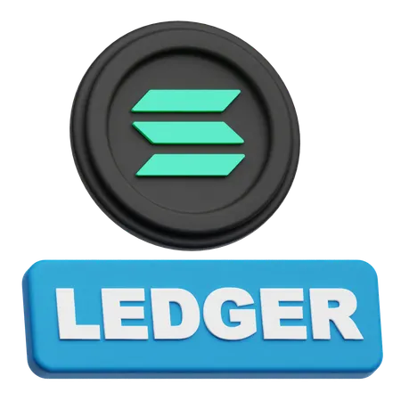 Solana  ledger  3D Icon