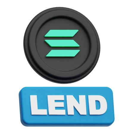 Solana Lend  3D Icon