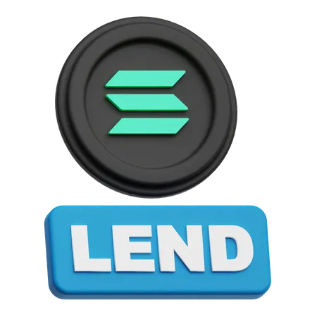 Solana Lend  3D Icon