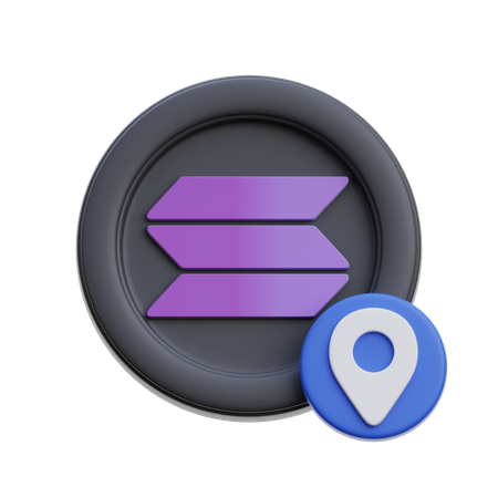 Solana Location  3D Icon