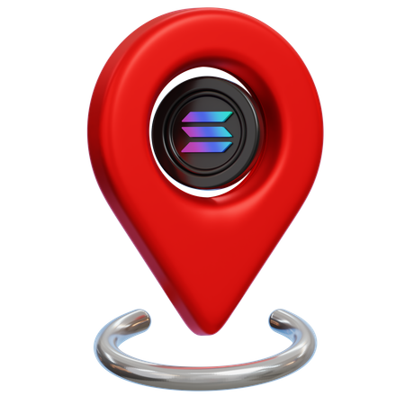 Solana Location  3D Icon