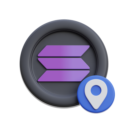 Solana Location  3D Icon