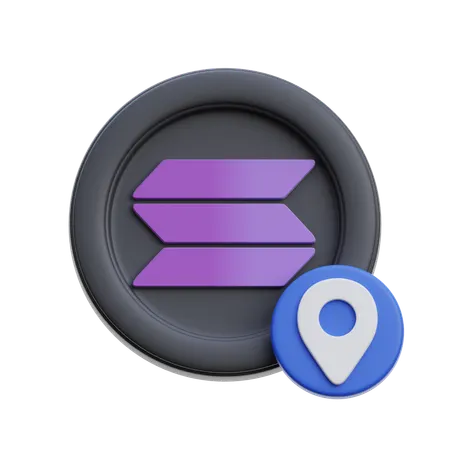 Solana Location  3D Icon