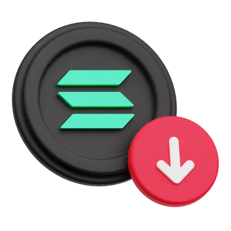 Solana Loss  3D Icon