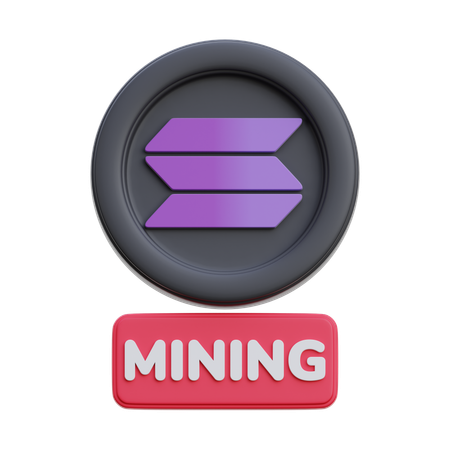 Solana Mining  3D Icon