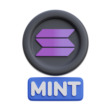 Solana Mint  3D Icon